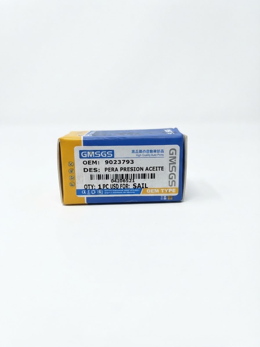 Pera de presión de aceite original Chevrolet Sail 9023793